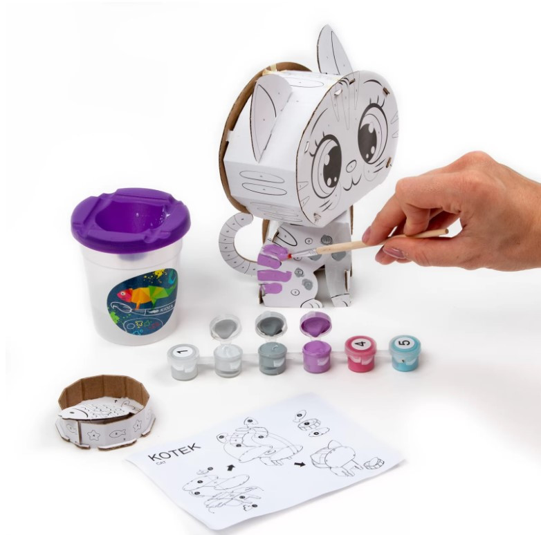 Figurka 3D malowanie po numerach Kotek Kidea Derform